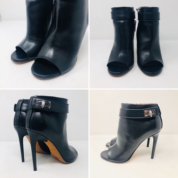 GIVENCHY RYKA SHARK TOOTH OPEN TOE BOOTIE SZ 39 - Picture 7 of 8